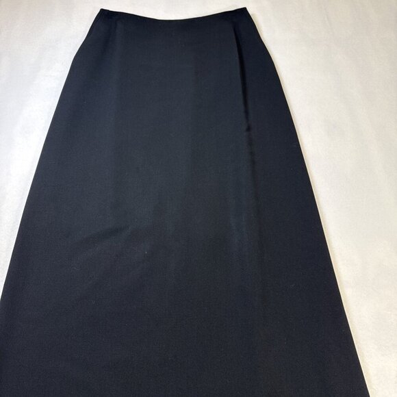 Sara Sturgeon Black Wool Lined Long Skirt Size3 Lined Career Office Classic - Picture 2 of 9